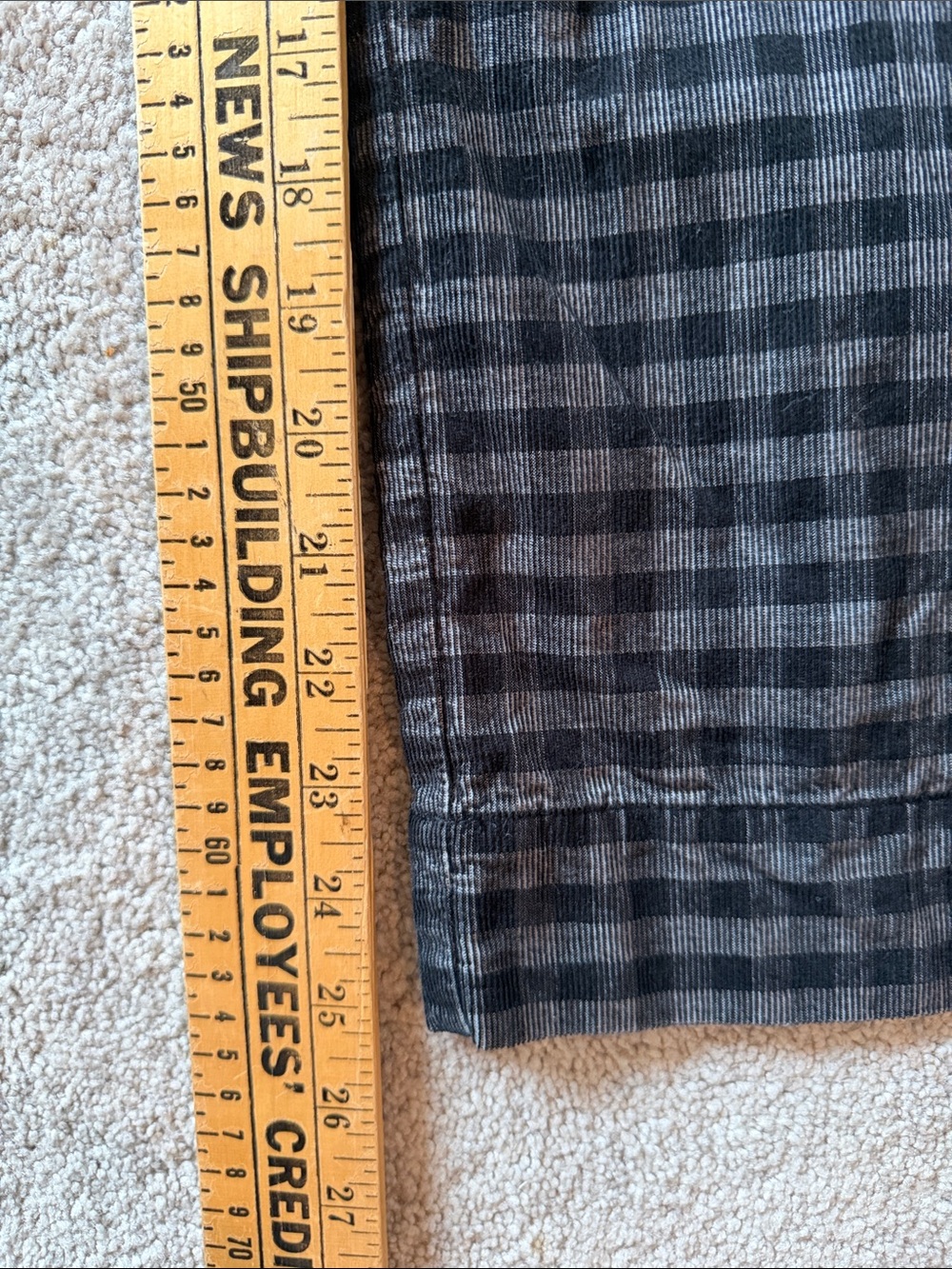 Madewell Huston Button-Front Ankle Pants in Checked Corduroy size Small - Picture 13 of 14